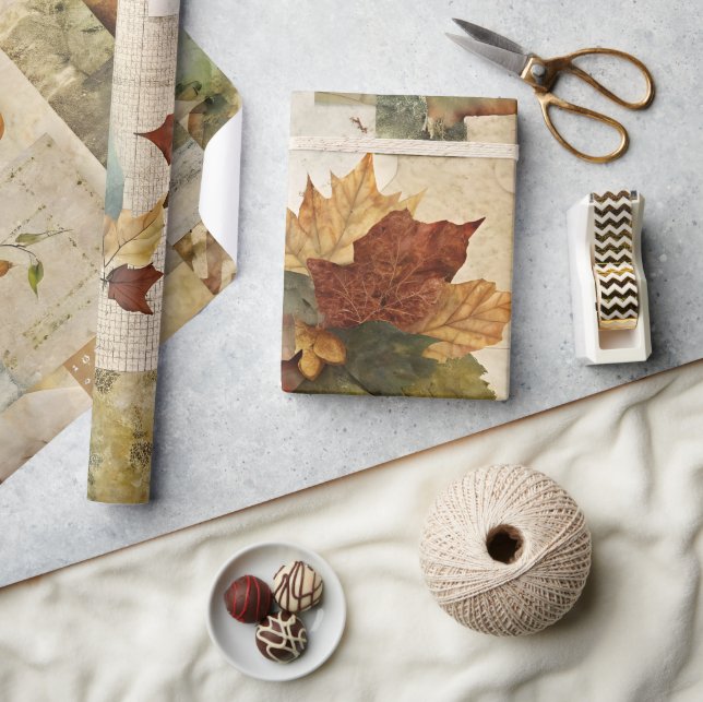 Herbst-Papiercollage 03 Geschenkpapier (Kunsthandwerk)