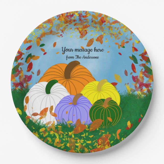 Herbst Pappteller (Vorderseite)