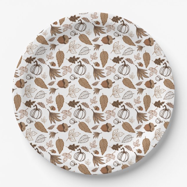 Herbst Pappteller (Vorderseite)