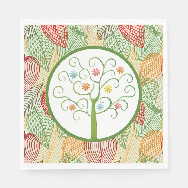 Herbst-Pastellpapier  Serviette (Vorderseite)