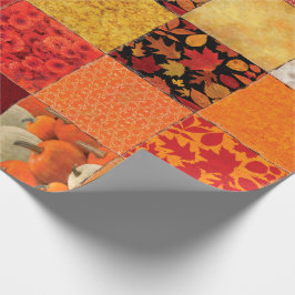 Herbst-Patchwork Geschenkpapier
