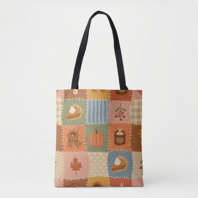 Herbst-Patchwork-Hermstmuster Tasche (Vorderseite)
