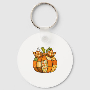 Herbst-Patchwork-Kürbis-Herbst-Halloween-Thanksgiv Schlüsselanhänger