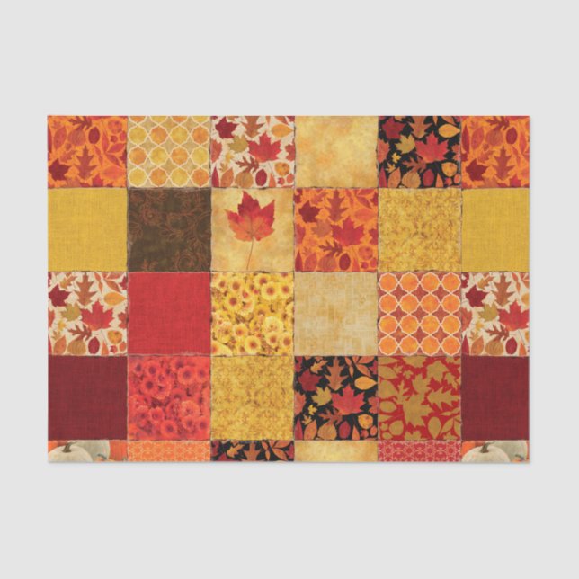 Herbst-Patchwork Seidenpapier (Vorderseite)