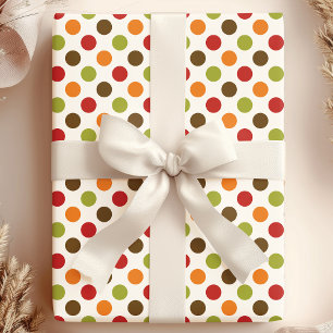 Herbst Polka Dots gemustert Geschenkpapier