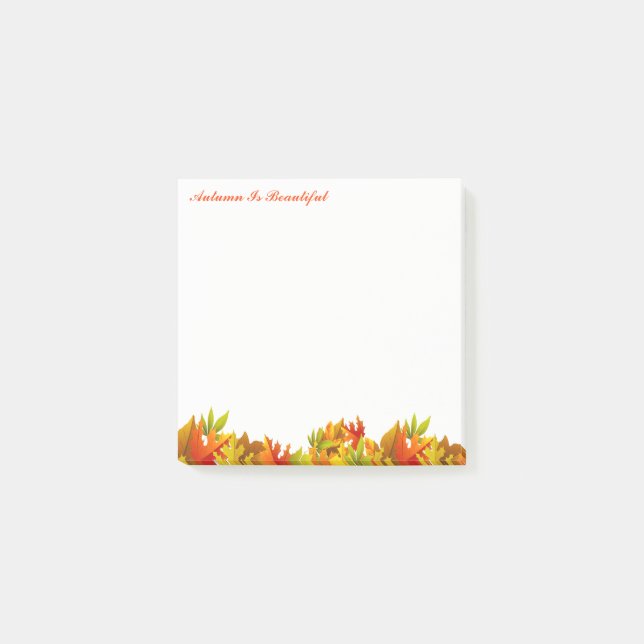 Herbst-Posten Anmerkung-Herbst ist schön Post-it Klebezettel (Vorderseite)