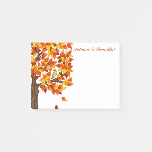 Herbst-Posten Anmerkung-Herbst ist schön Post-it Klebezettel (Vorderseite)