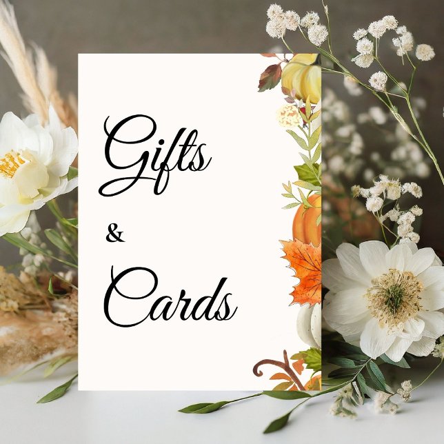 Herbst Pumkin Herbst Brautparty Geschenke & Karten Sockelschild (Von Creator hochgeladen)