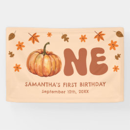 Herbst Pumpkin 1. Geburtstag Banner