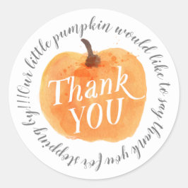 Herbst Pumpkin Autumn Danke White Runder Aufkleber