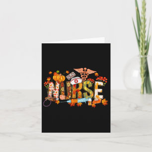 Herbst Pumpkin Fall Nurse Life Erntedank Nurse Karte