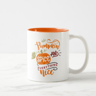 Herbst - Pumpkin Gewürz & Alles Nizza Zweifarbige Tasse