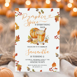 Herbst Pumpkin Gewürz & Everything Nice 2. Geburts Einladung