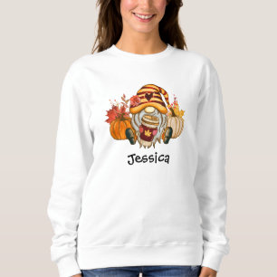 Herbst Pumpkin Gewürz Gnome Woman's Basic Sweatshi Sweatshirt