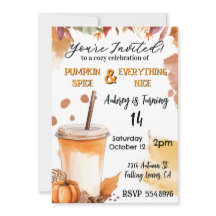 Herbst Pumpkin Gewürz-Party Einladung