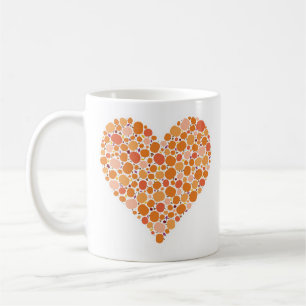 Herbst Pumpkin Herz Herbstlaubs Farben Oktober Kaffeetasse