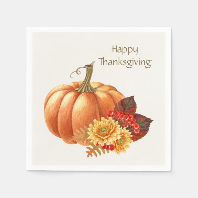 Herbst Pumpkin Napkin Serviette (Vorderseite)