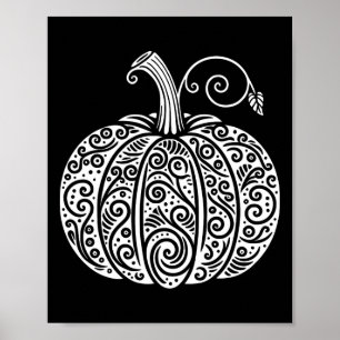 Herbst Pumpkin Shirt Frauen Niedlicher Erntedank Poster