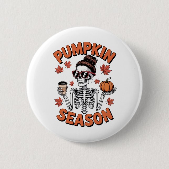 Herbst-Pumpszeit Button (Vorderseite)
