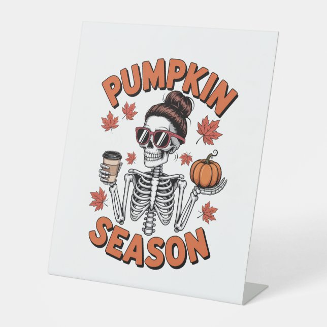 Herbst-Pumpszeit Sockelschild (Vorderseite)