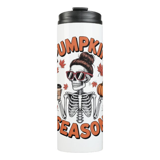 Herbst-Pumpszeit Thermosbecher (Vorderseite)