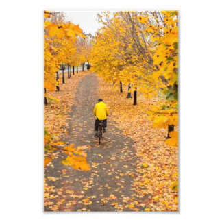 Herbst Radfahren Fotodruck