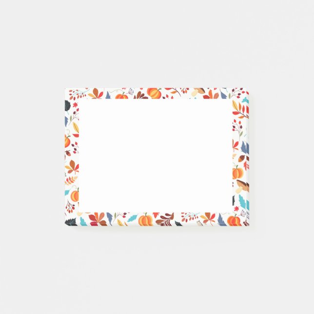 Herbst-Rahmen-Notizzettel Post-it Klebezettel (Vorderseite)