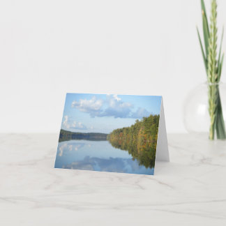 "Herbst-Reflexionen in langem Teich " Karte