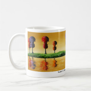 Herbst reiht Kaffee-Tasse auf Kaffeetasse