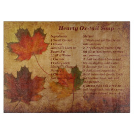 Herbst Rezept in Frage Schneidebrett