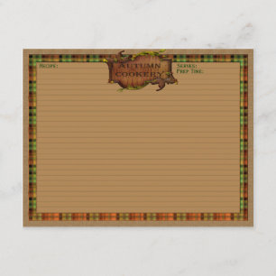 Herbst-Rezept-Karten Einladung