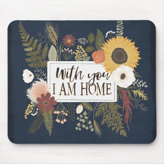 Herbst Romance III | mit Ihnen bin ich Zuhause Mousepad (Vorne)