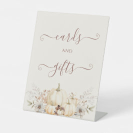 Herbst Romantic Pumpkins 'Karten und Geschenke' Sockelschild