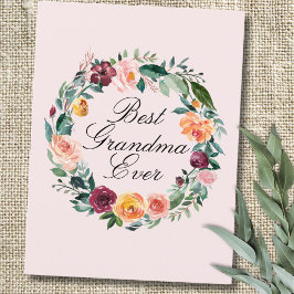 Herbst Rose Blume Blumenstrauß bester Gran Café Postkarte