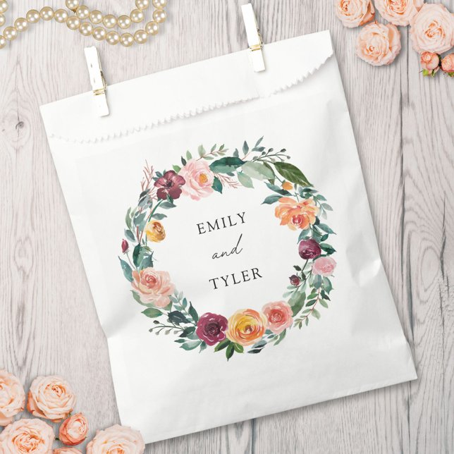 Herbst Rose Blume Blumenzeremonie Geschenktütchen (In situ)