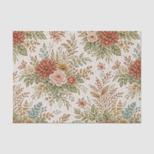Herbst-Roségarten-Blumenmuster Seidenpapier