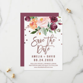 Herbst | Rosen Gold Light Save the Date Card