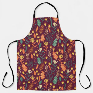 Herbst Rot-Orange Vintage Motiv Schürze