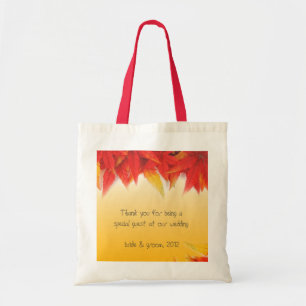 Herbst rote Blätter Danke Tasche