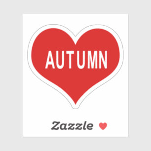 HERBST Rote Herz Vinyl Aufkleber