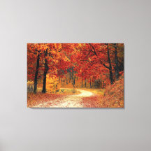 Herbst Rote Jahreszeit Landschaft gestreiften Canv