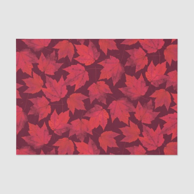 Herbst-roter Ahorn-Blätter Seidenpapier (Vorderseite)