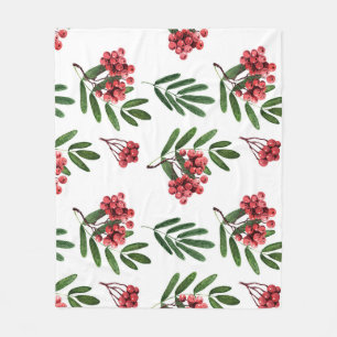 Herbst Rowan, helles Aquarellfeld. Fleecedecke