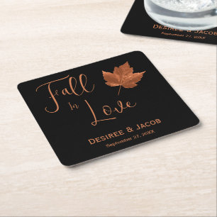 Herbst Rückgang der Liebe Kupfer braun schwarz rus Rechteckiger Pappuntersetzer