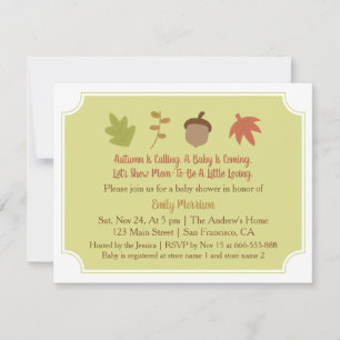 Herbst ruft, Baby Shower Einladung zum Herbst