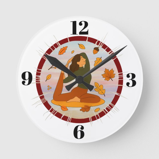 Herbst Runde Wanduhr (Vorderseite)