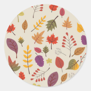 Herbst Runder Aufkleber