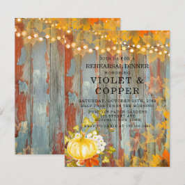Herbst Rust Lights Pumpkin Pech me Probe Abendesse Einladung