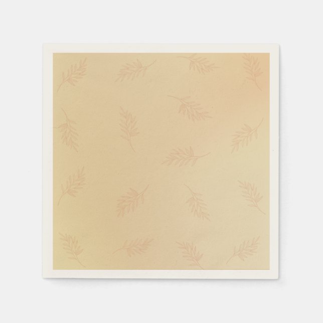 Herbst-Rust-White Pumpkins Hochzeit Serviette (Vorderseite)