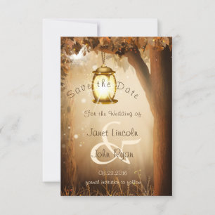 Herbst Rustikale Herbstbaumhochzeit - Save the Dat Date